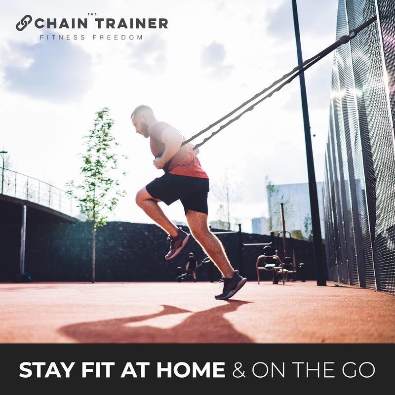 CHAIN TRAINER - Portable Home Gym Multi-functional Basic Fitness Freedom Workout Equipment Comes in Basic, Intermediate, Advanced or Deluxe Sizes and Comes in Black or Silver - Image 2